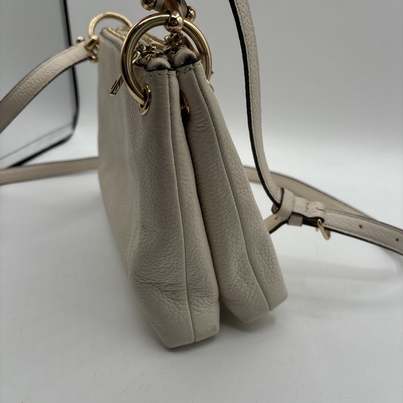 Coach Mia Crossbody Handbag White Pebbled Leather F76645 Zip Top Purse‎ Bag - Picture 8 of 15